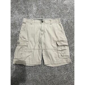 Lee Extreme Motion Mens Khaki Cargo Shorts Tan Size 34 102188822